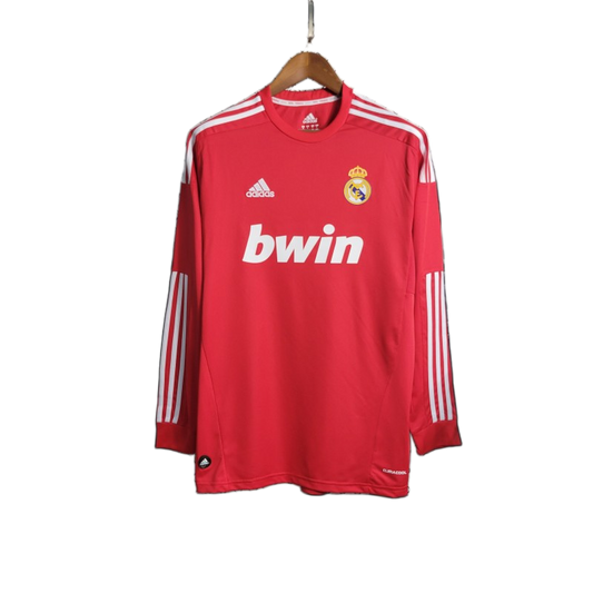 Real Madrid 2011/12 Away Jersey – Long Sleeve – Retro Version – Red