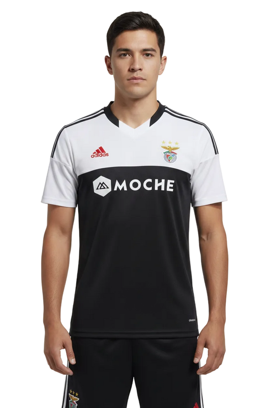 Benfica 2013/14 Away Jersey – Retro Version – Black/White