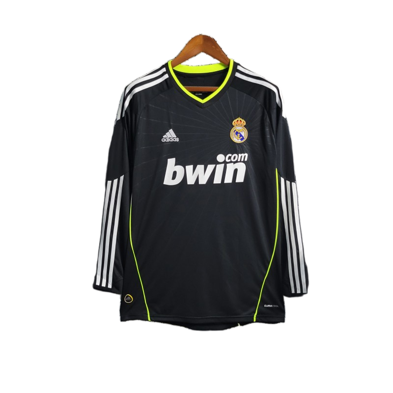Real Madrid 2010/11 Away Jersey – Long Sleeve – Retro Version – Black