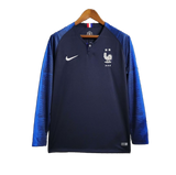 France 2018 Home Jersey – Long Sleeve – Retro Version
