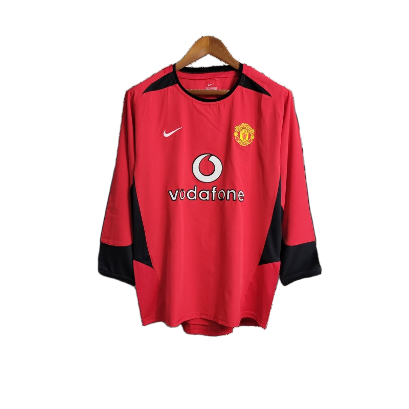 Manchester United 2002/04 Home Jersey – Long Sleeve – Retro Version