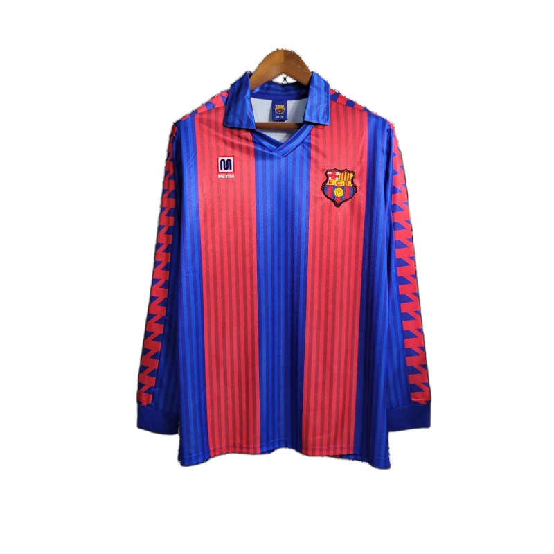 FC Barcelona 1991/92 Home Jersey – Long Sleeve – Retro Version
