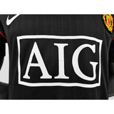 Manchester United 2007/08 Away Jersey – Long Sleeve – Retro Version – Black