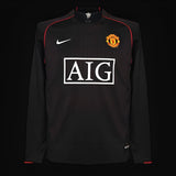 Manchester United 2007/08 Away Jersey – Long Sleeve – Retro Version – Black