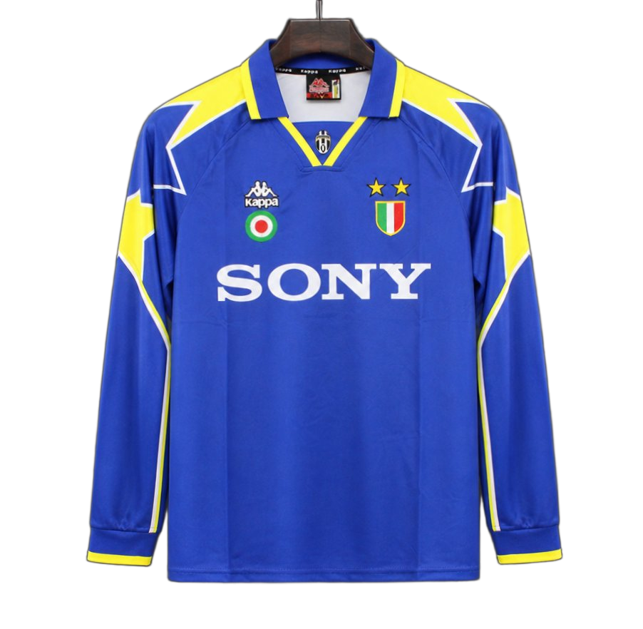 Juventus 1995/96 Away Jersey – Long Sleeve – Retro Version – Blue
