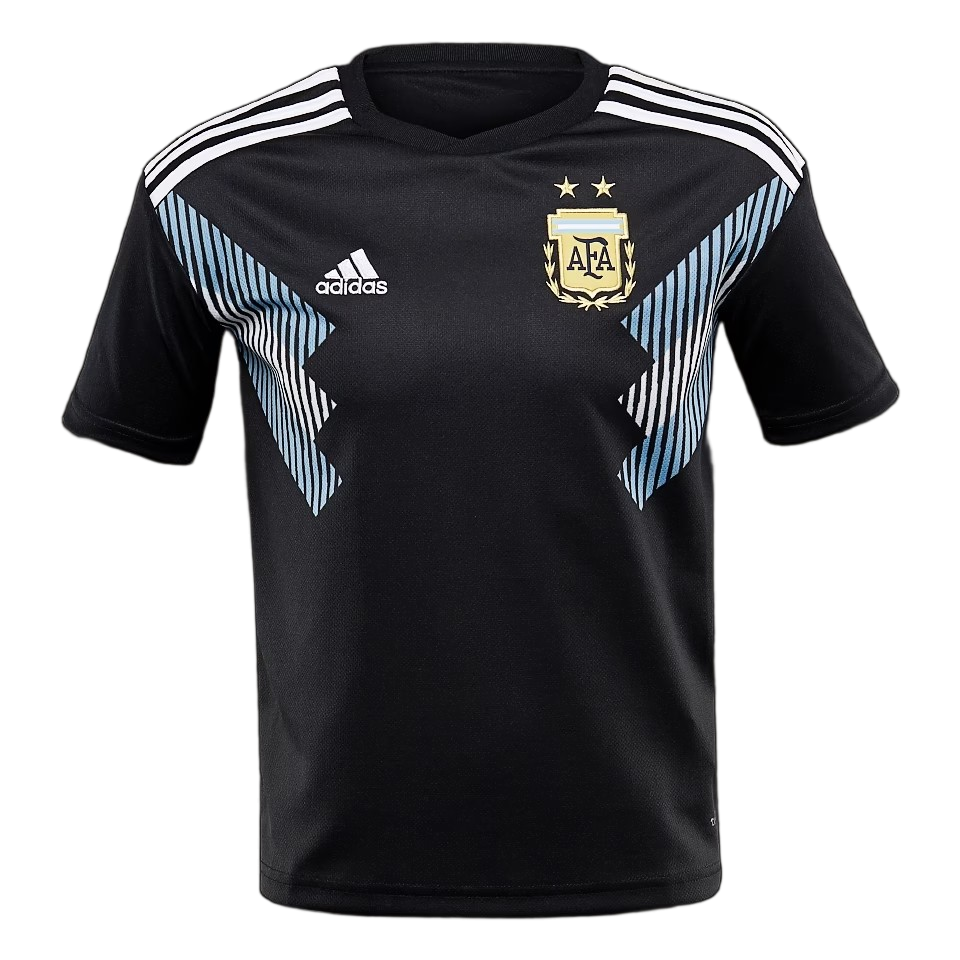 Argentina 2018 Away Jersey – Retro Version – Black