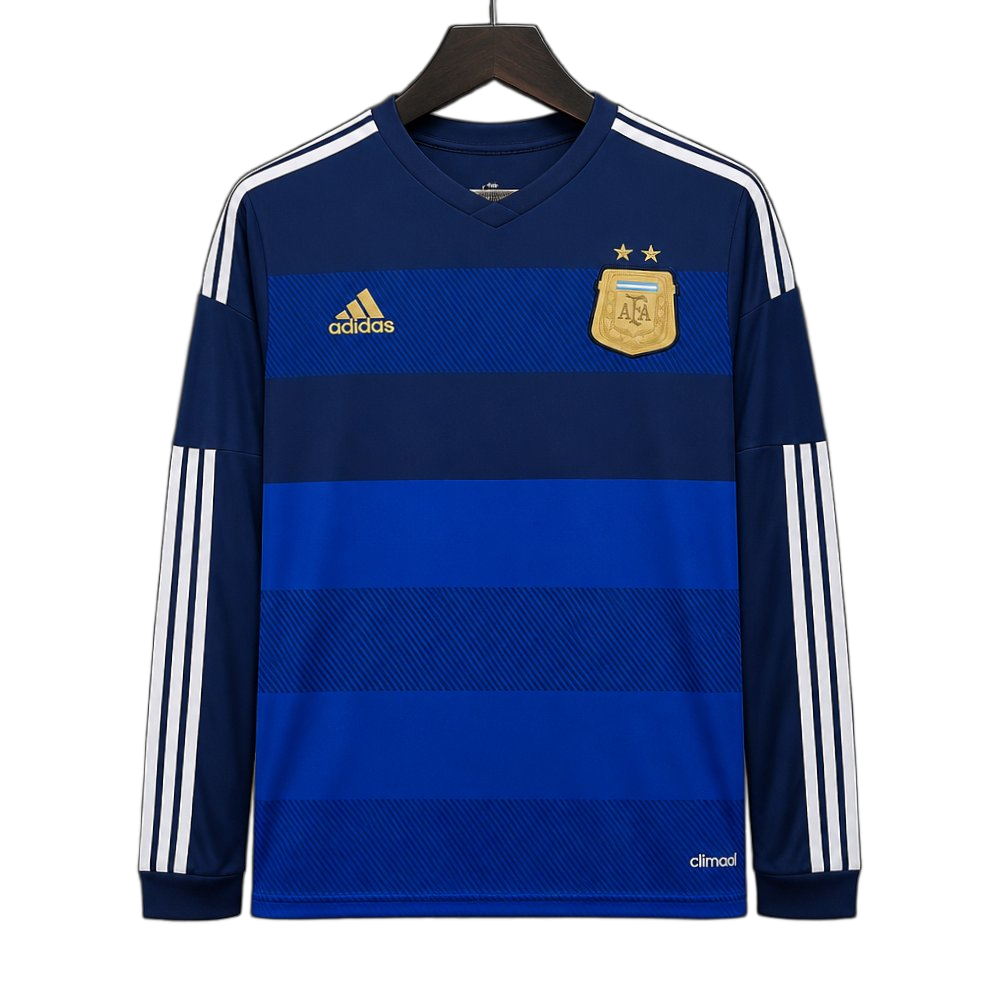 Argentina 2014 Home Jersey – Long Sleeve – Retro Version