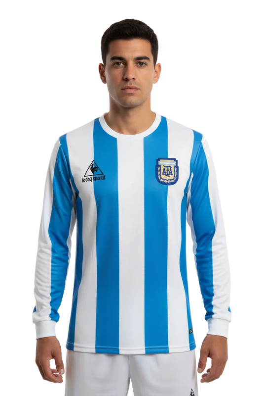 Argentina 1986 Home Jersey – Long Sleeve – Retro Version
