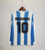 Argentina 1986 Camisola principal – Manga comprida – Versão retro