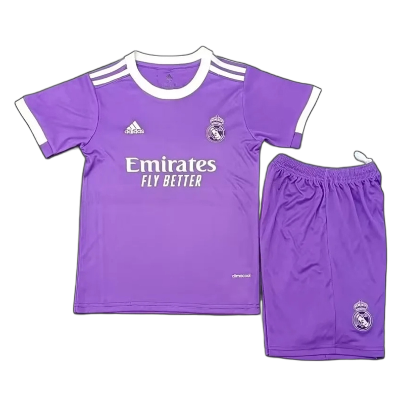Real Madrid 2016/17 Away Kids Kit – Retro Version – Purple