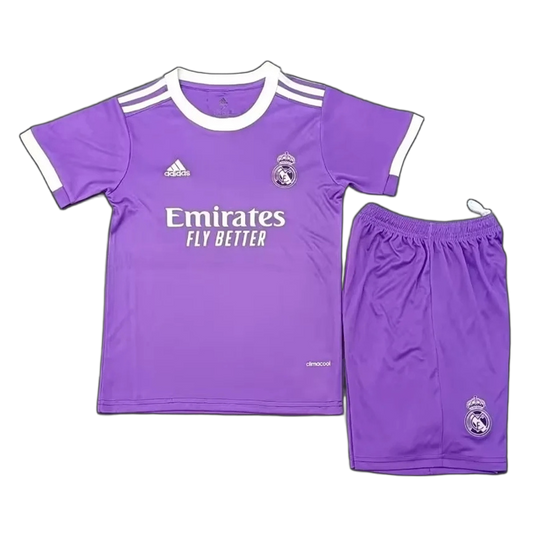 Real Madrid 2016/17 Away Kids Kit – Retro Version – Purple