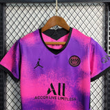 Paris Saint – Germain 2020/21 Fourth Kids Kit – Retro Version – Pink