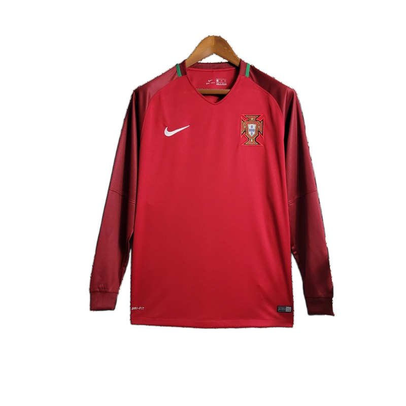 Portugal 2016 Home Jersey – Long Sleeve – Retro Version