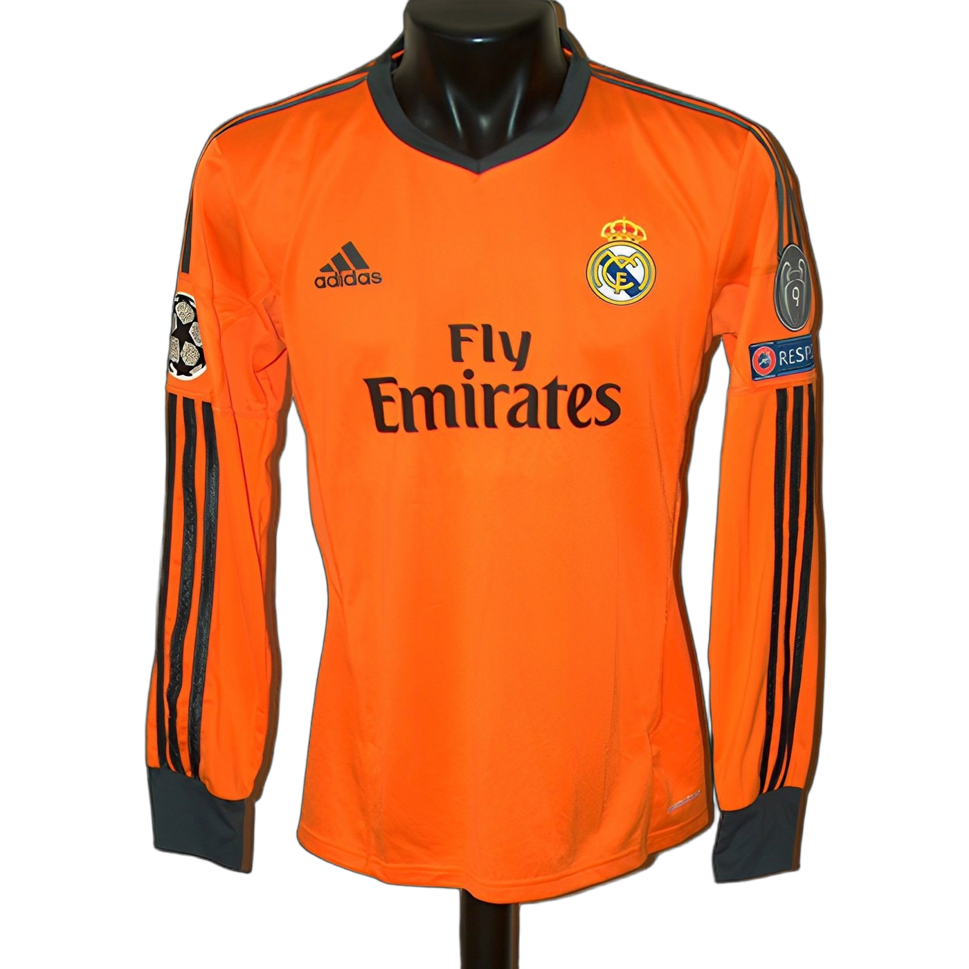 Real Madrid 2013/14 Third Jersey – Long Sleeve – Retro Version – Ronaldo – Orange
