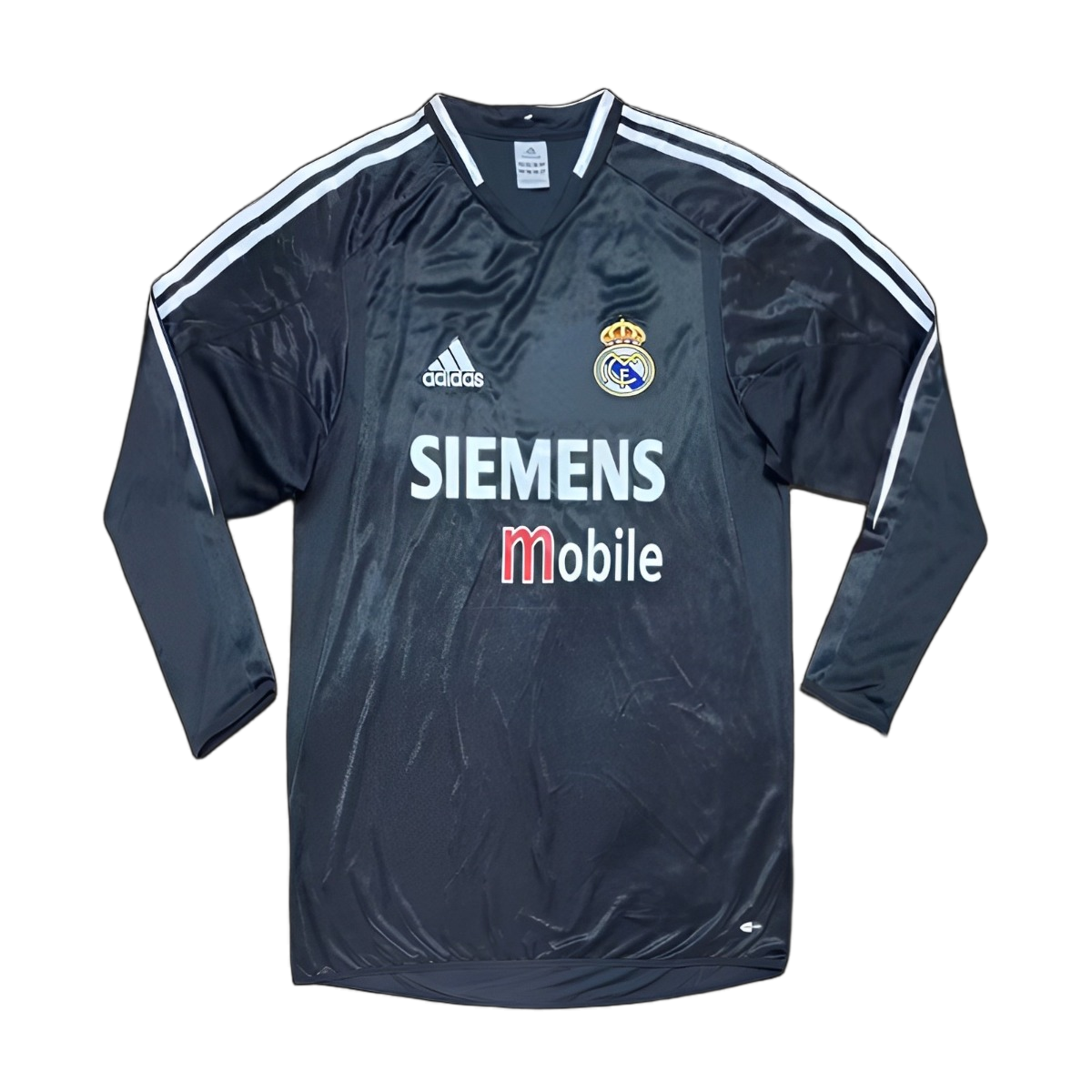 Real Madrid 2004/05 Third Jersey – Long Sleeve – Retro Version – Black