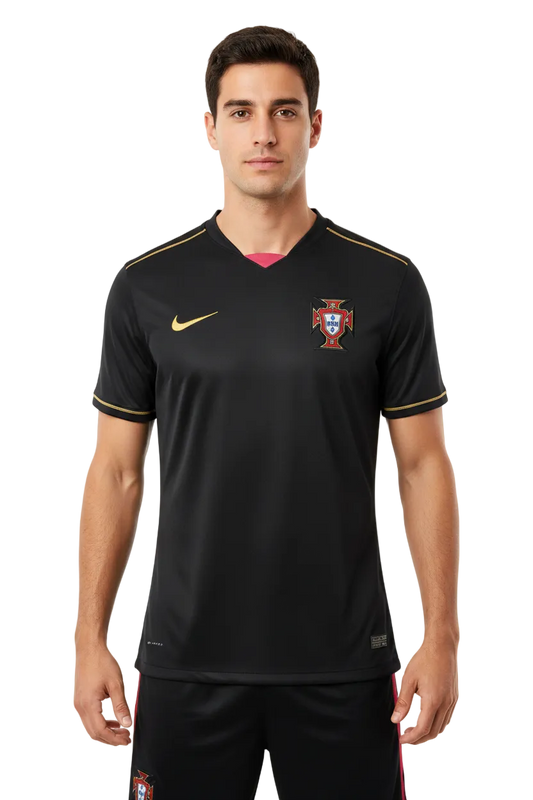 Portugal 2006 Away Jersey – Retro Version – Black