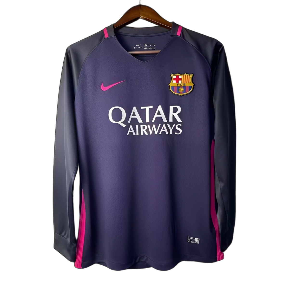 FC Barcelona 2016/17 Away Jersey – Long Sleeve – Retro Version – Purple
