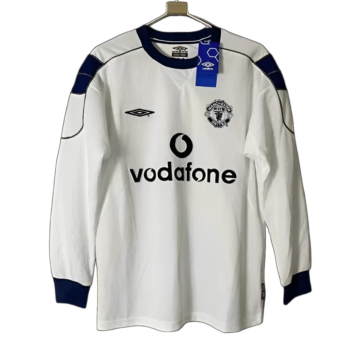 Manchester United 2000/01 Away Jersey – Long Sleeve – Retro Version – White