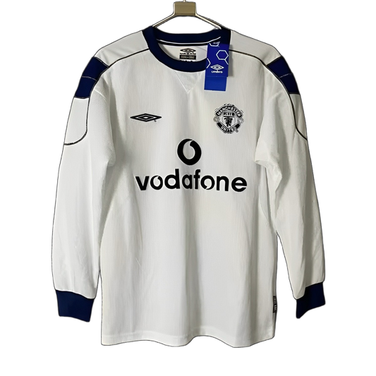 Manchester United 2000/01 Away Jersey – Long Sleeve – Retro Version – White
