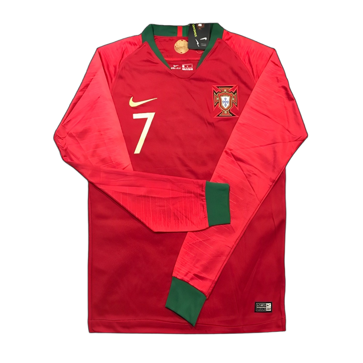 Portugal 2018 Home Jersey – Long Sleeve – Retro Version