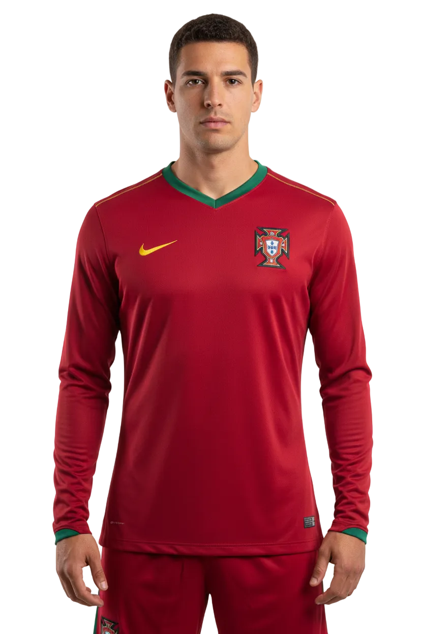 Portugal 2006 Home Jersey – Long Sleeve – Retro Version