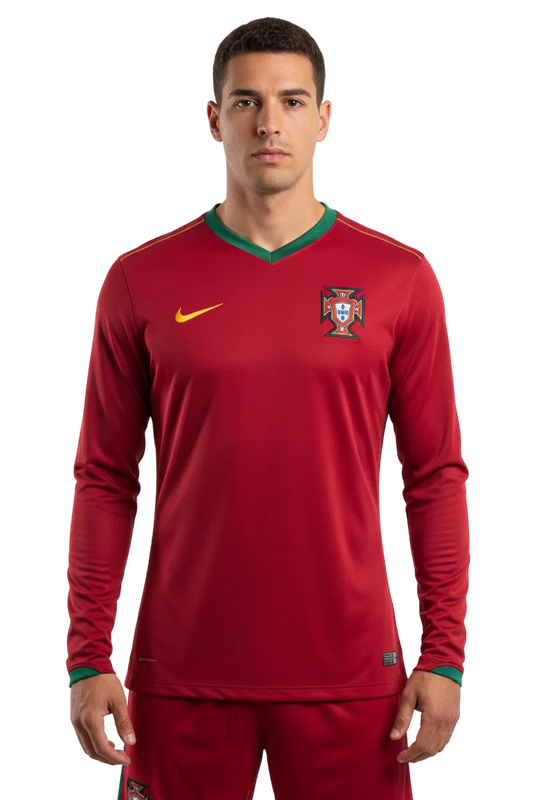 Portugal 2006 Home Jersey – Long Sleeve – Retro Version