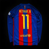 FC Barcelona 2016/17 Home Jersey – Long Sleeve – Retro Version