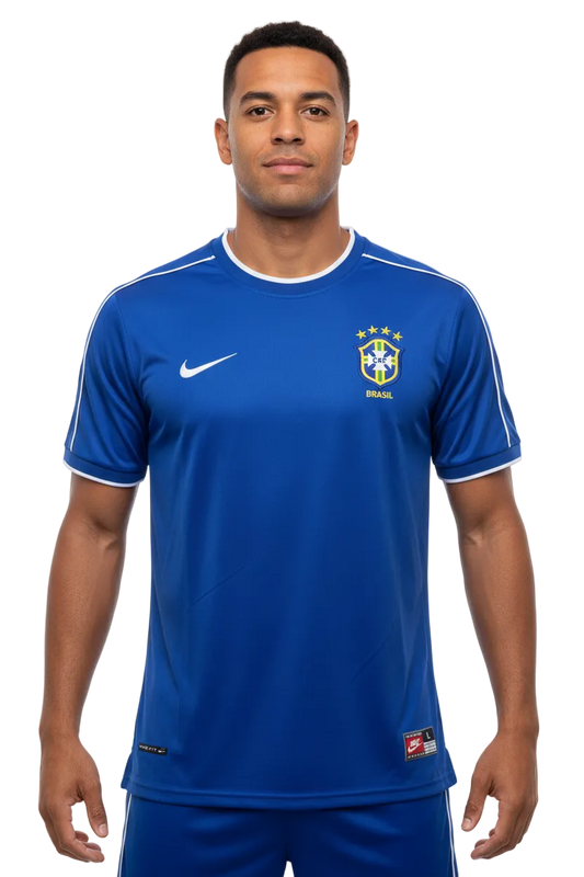 Brazil 1998 Away Jersey – Retro Version – Blue