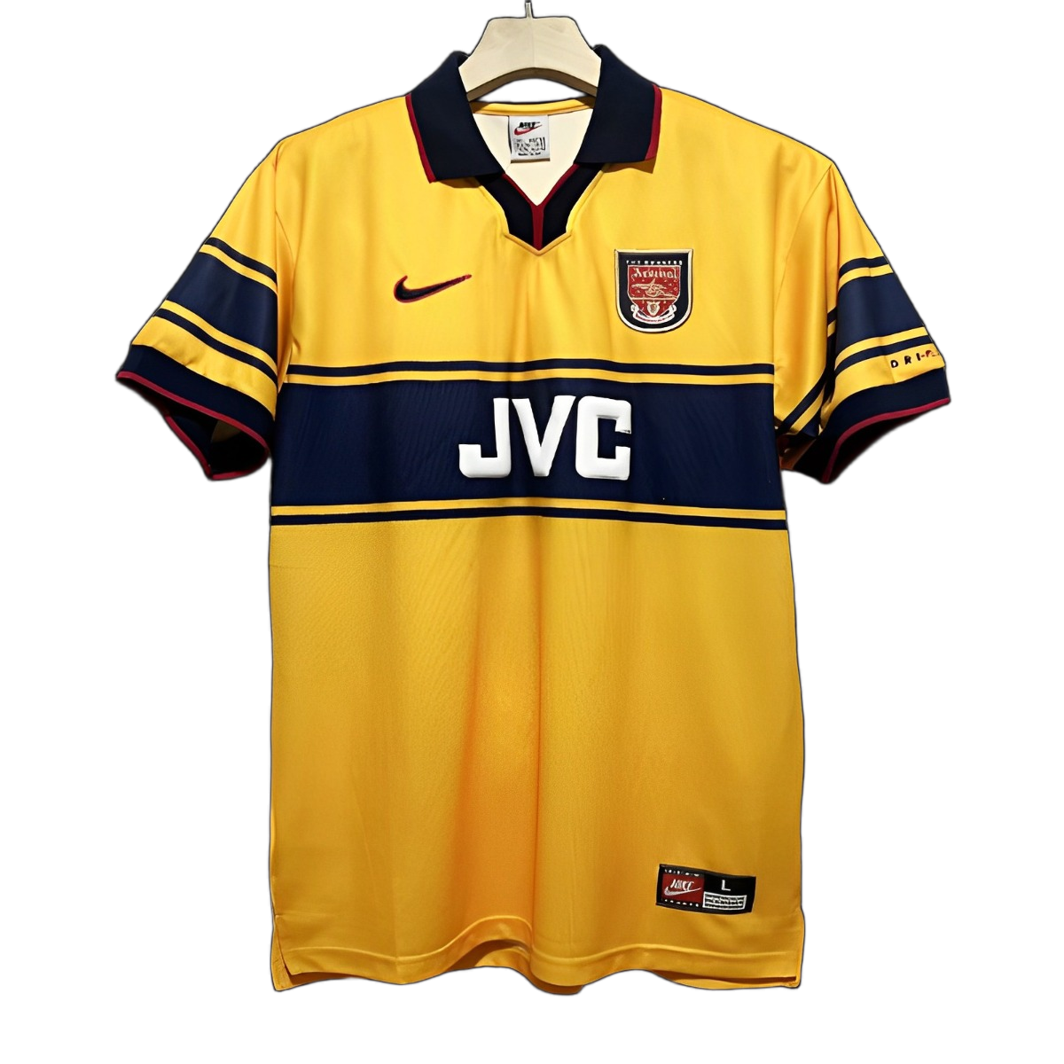 Arsenal 1997/99 Away Jersey – Retro Version – Yellow