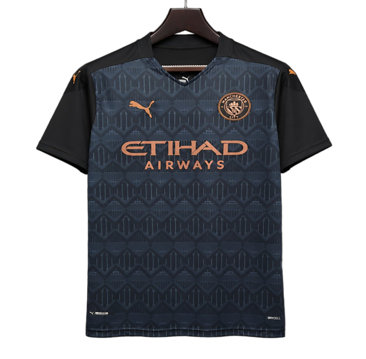 Manchester City 2020/21 Away Jersey – Retro Version – Black