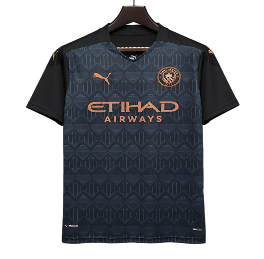 Manchester City 2020/21 Away Jersey – Retro Version – Black