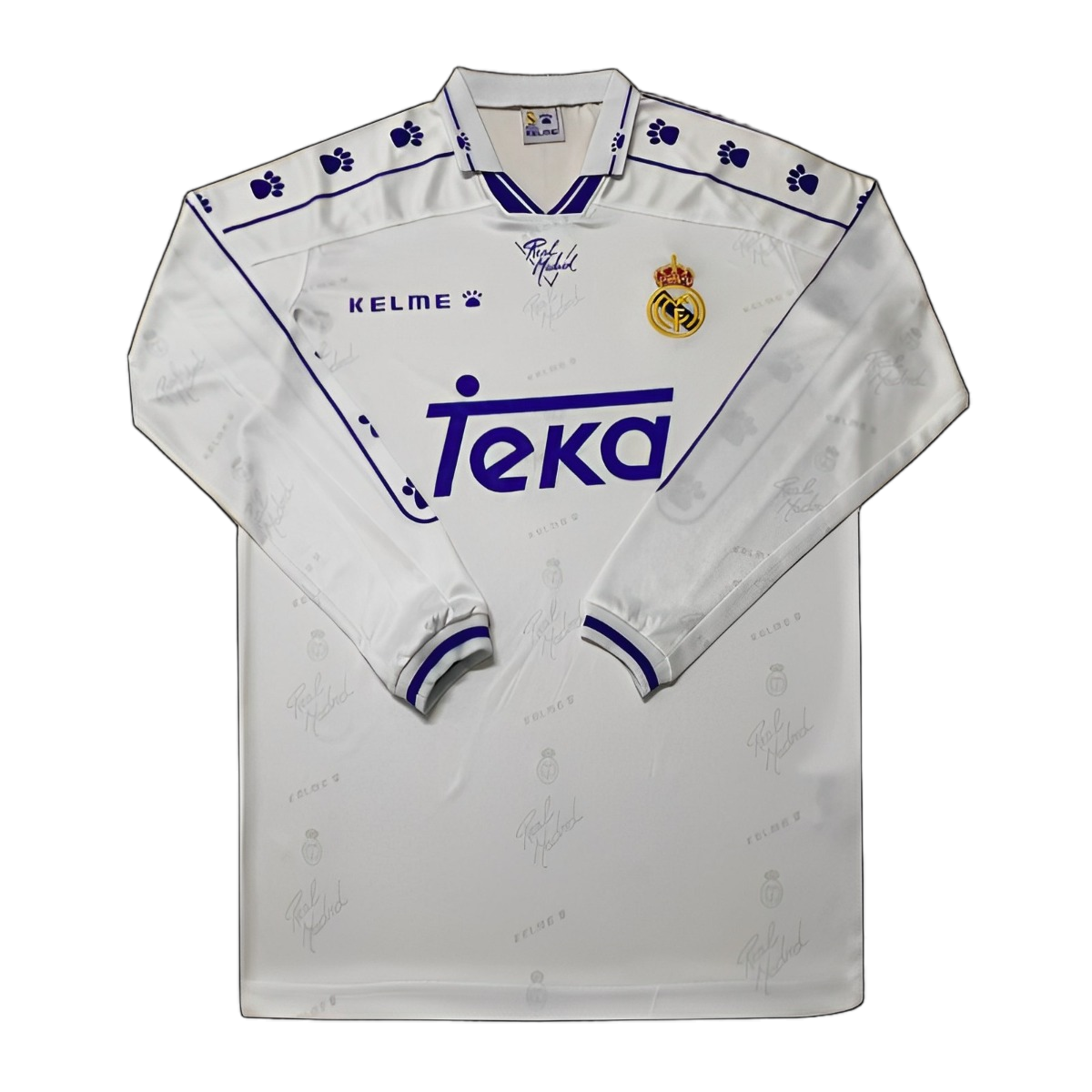 Real Madrid 1995/96 Home Jersey – Long Sleeve – Retro Version