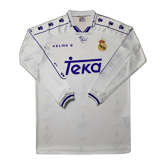 Real Madrid 1995/96 Home Jersey – Long Sleeve – Retro Version