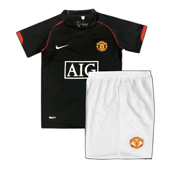 Manchester United 2007/08 Away Kids Kit – Retro Version – Black