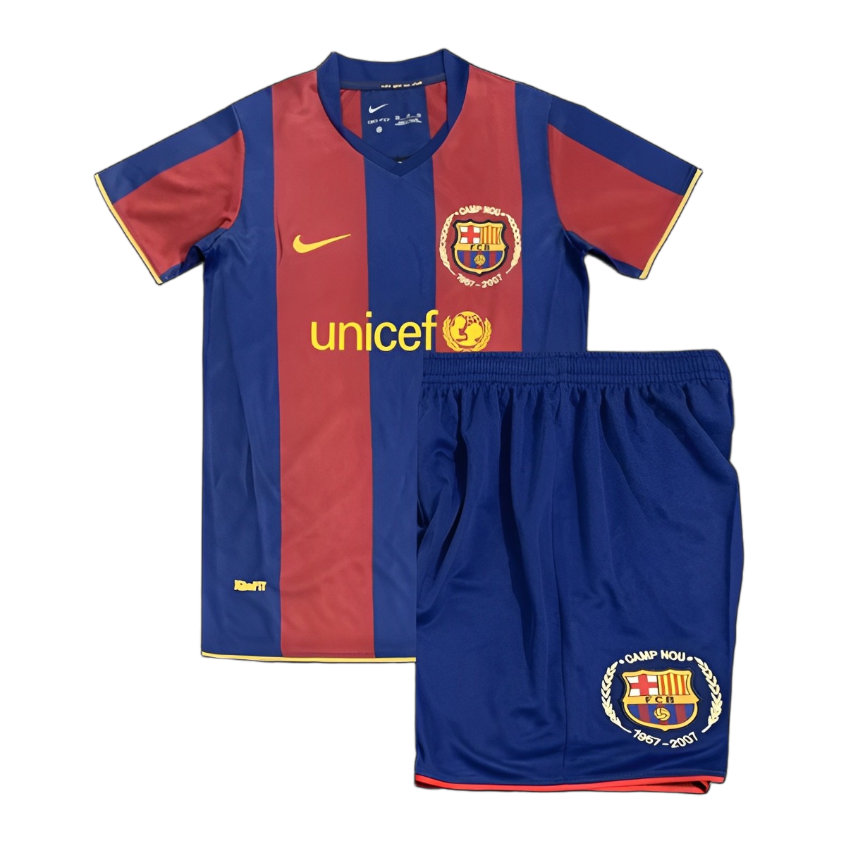 FC Barcelona 2007/08 Home Kids Kit – Retro Version