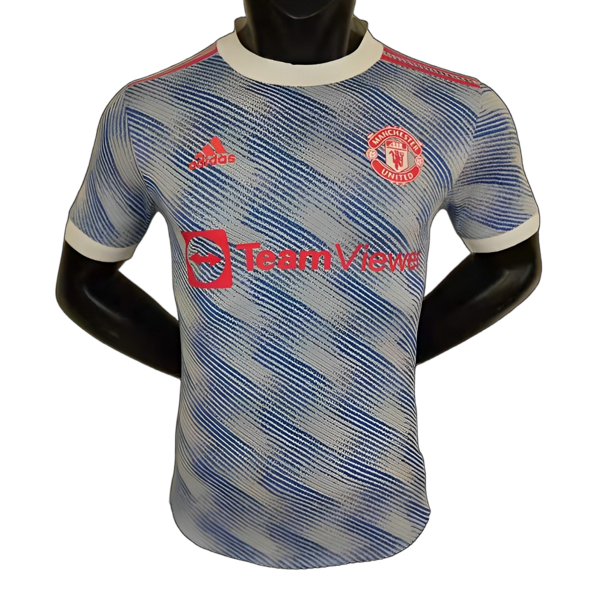 Manchester United 2021/22 Away Jersey – Player Version – Retro Version – Blue
