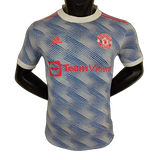 Manchester United 2021/22 Away Jersey – Player Version – Retro Version – Blue