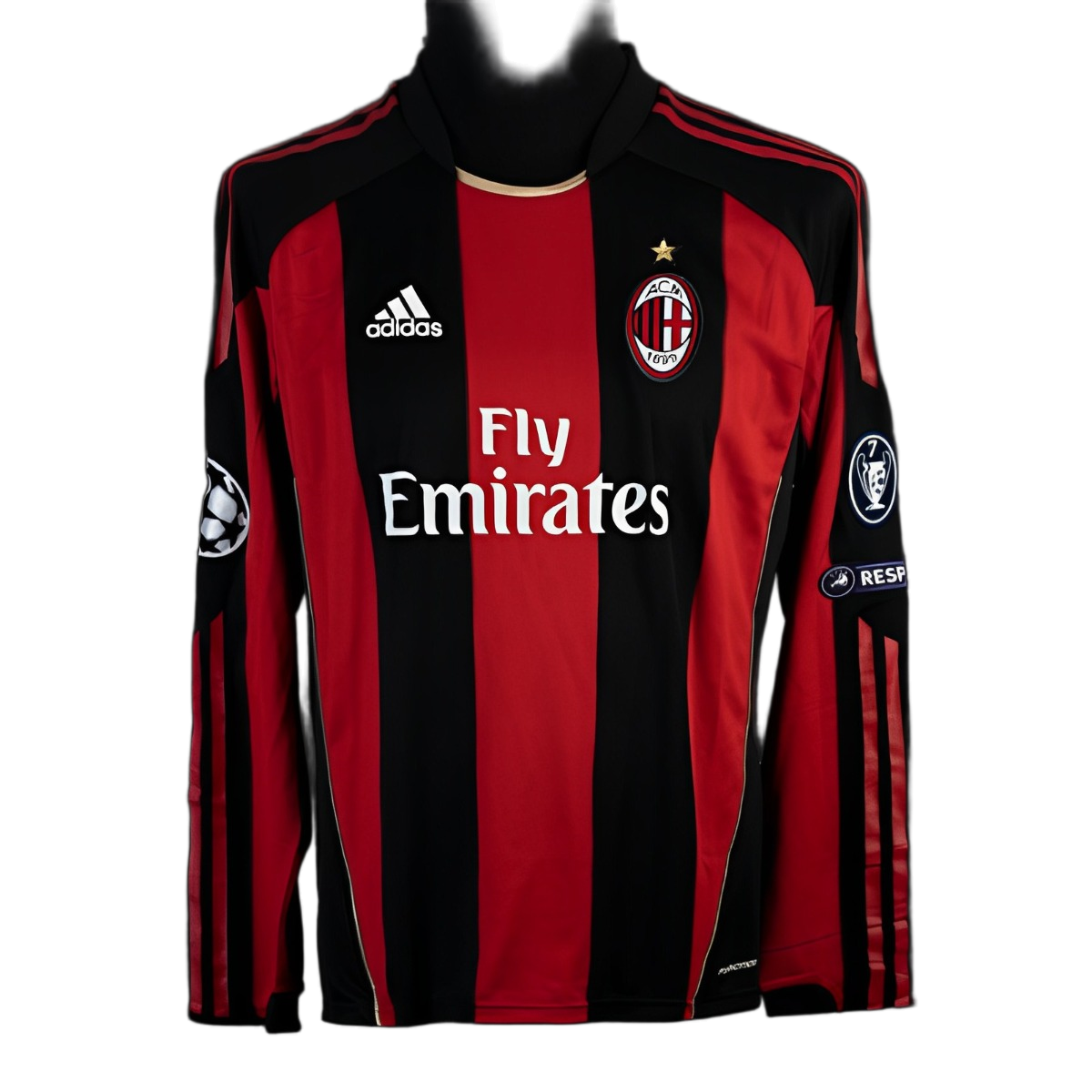 AC Milan 2010/11 Home Jersey – Long Sleeve – Retro Version