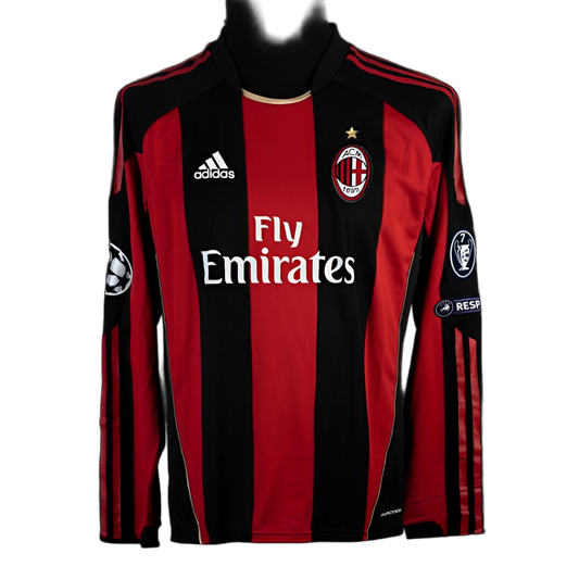 AC Milan 2010/11 Home Jersey – Long Sleeve – Retro Version