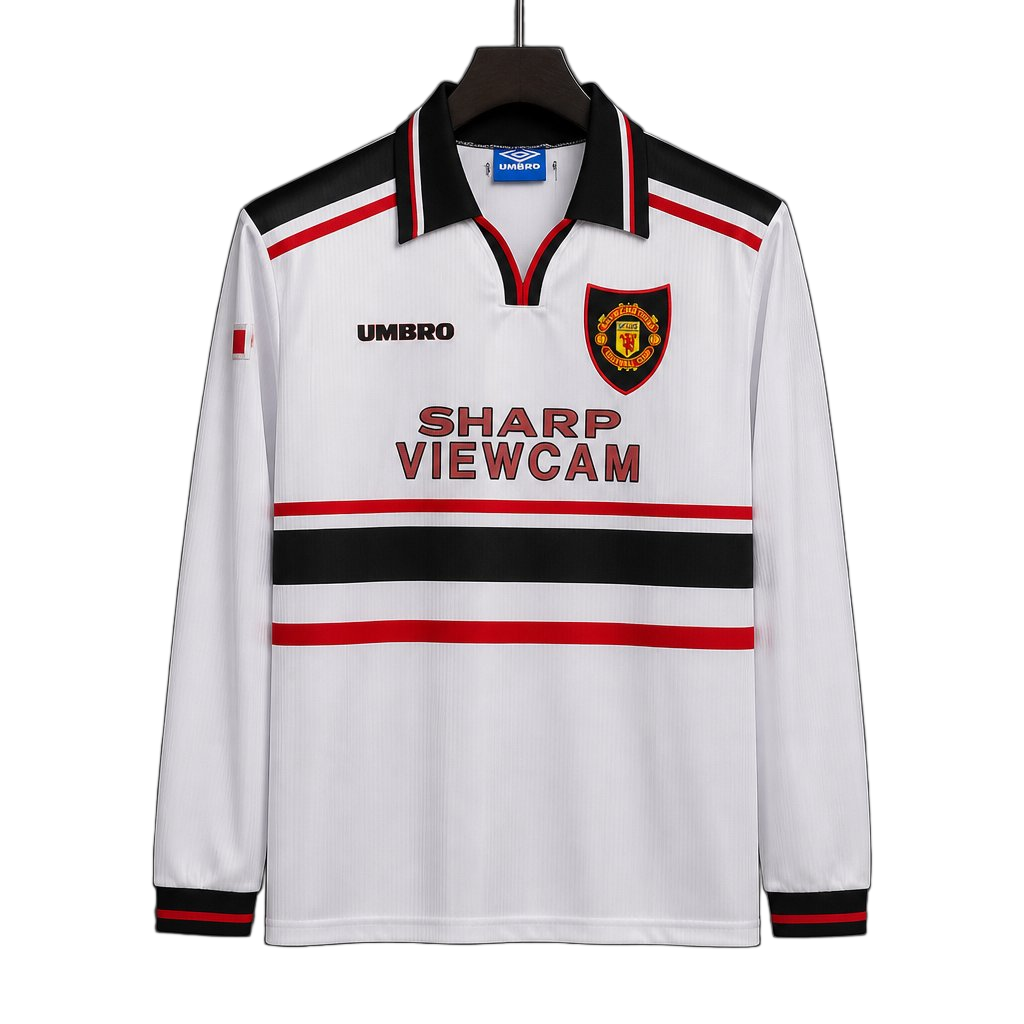Manchester United 1997/98 Third Jersey – Long Sleeve – Retro Version – White