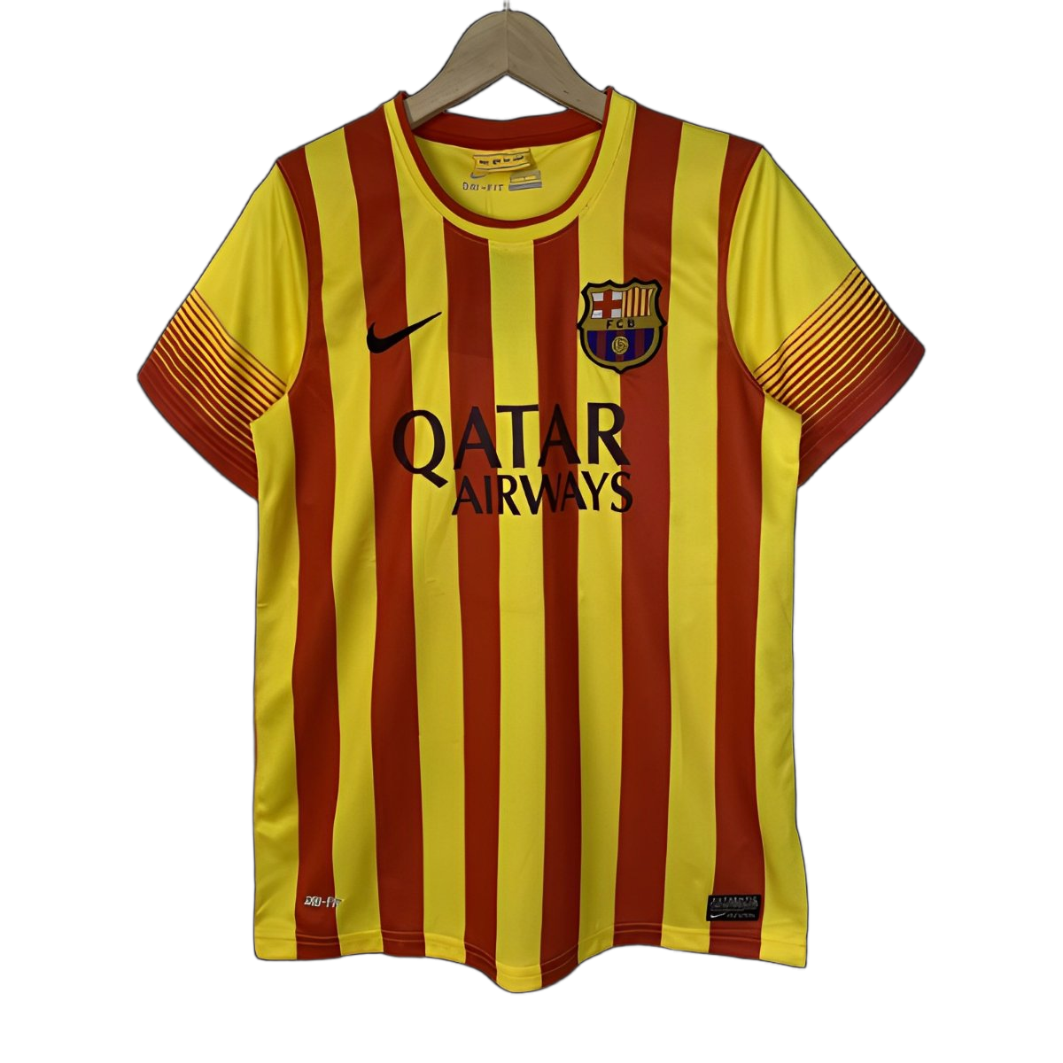 FC Barcelona 2013/14 Away Jersey – Retro Version – Yellow