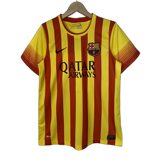 FC Barcelona 2013/14 Away Jersey – Retro Version – Yellow