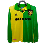 Manchester United 1992/94 Third Jersey – Long Sleeve – Retro Version – Green/Yellow