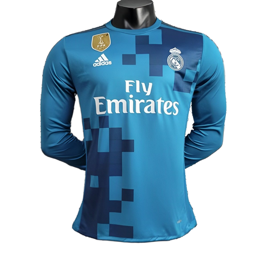 Real Madrid 2017/18 Third Jersey – Long Sleeve – Retro Version