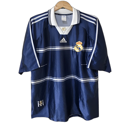 Real Madrid 1998/99 Away Jersey – Retro Version – Blue