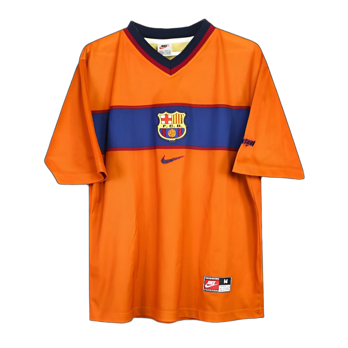FC Barcelona 1999/00 Third Jersey – Retro Version – Orange