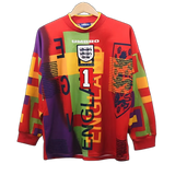 England 1996 Goalkeeper Jersey – Long Sleeve – Retro Version – Red