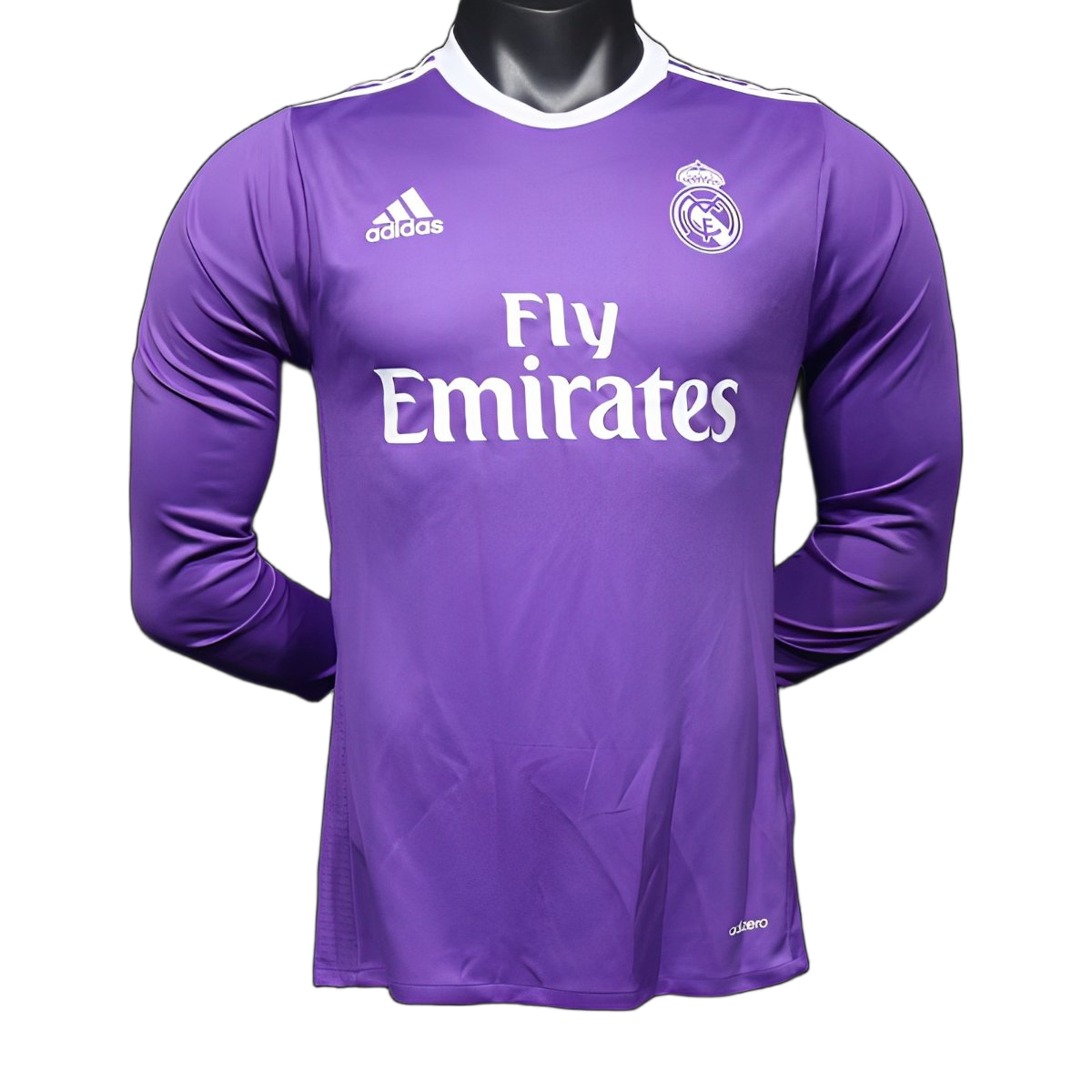 Real Madrid 2016/17 Away Jersey – Player Version – Long Sleeve – Retro Version