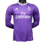 Real Madrid 2016/17 Away Jersey – Player Version – Long Sleeve – Retro Version