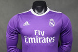 Real Madrid 2016/17 Away Jersey – Player Version – Long Sleeve – Retro Version